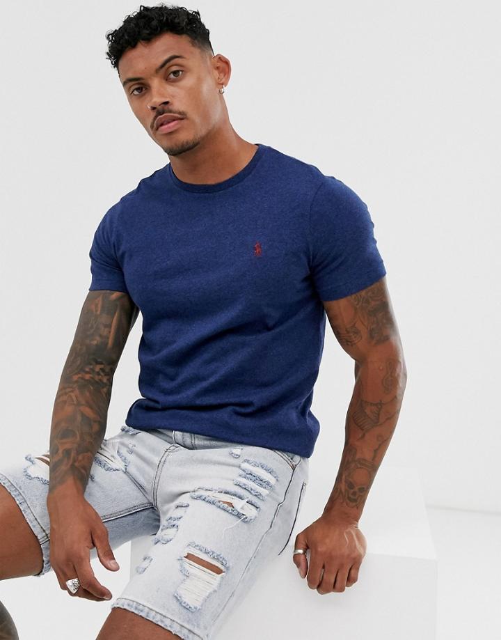Polo Ralph Lauren Player Logo T-shirt In Navy Marl