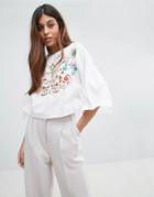 Walter Baker Kenya Top With Embroidery - White