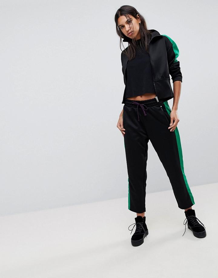 Diesel Contrast Stripe Tracksuit Pant - Black