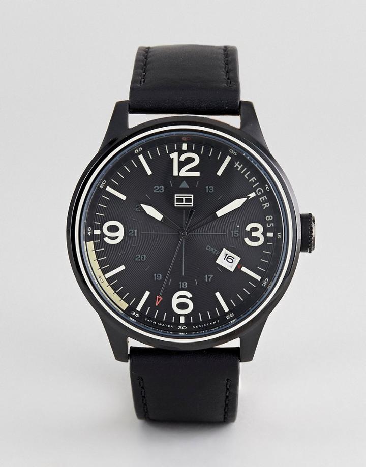 Tommy Hilfiger Peter Watch In Black - Black