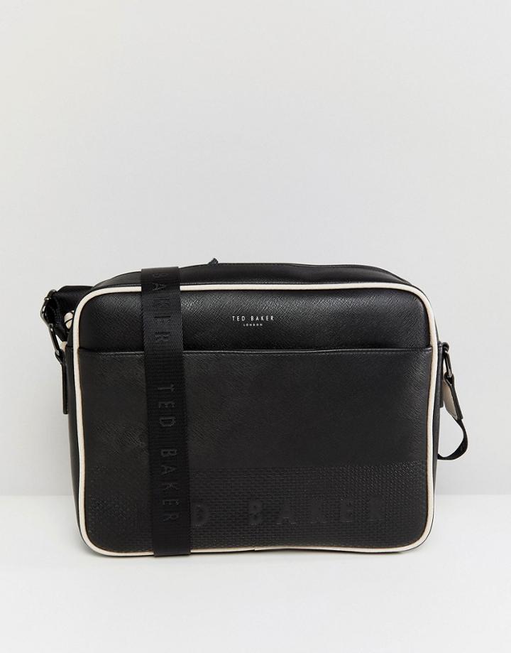 Ted Baker Embossed Jaykay Messenger Bag - Black
