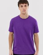 Asos Design Relaxed T-shirt With Crew Neck In Purple