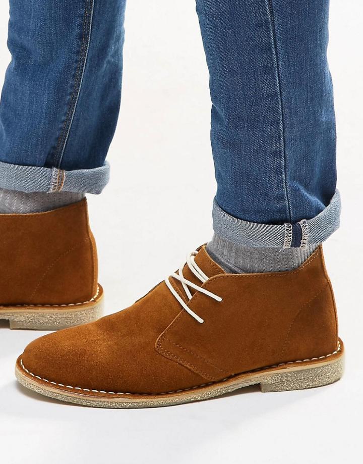 Asos Desert Boots In Suede - Tan Suede $52.00