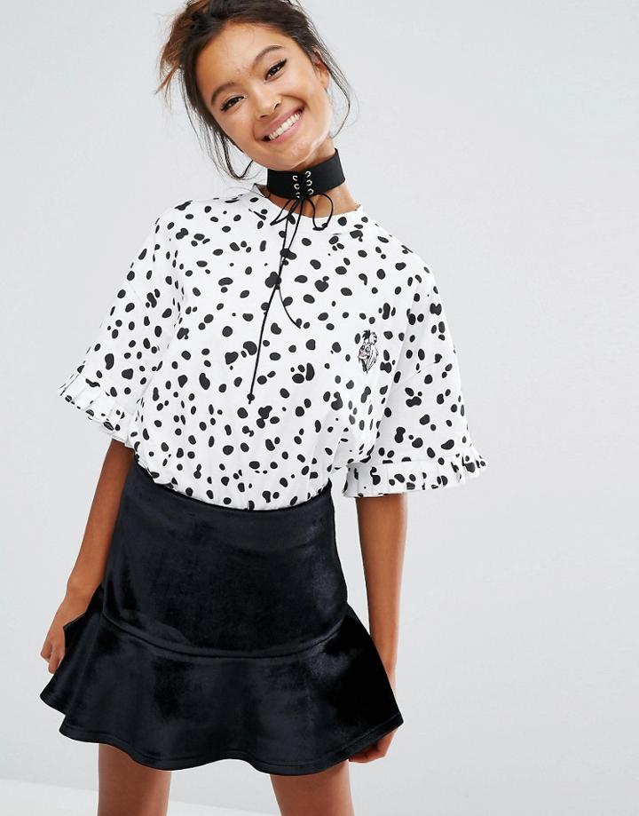Lazy Oaf X Disney 101 Dalmatians Cruella Tee - White