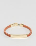 Designb Leather Id Bracelet In Tan Exclusive To Asos - Tan