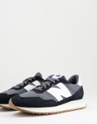 New Balance 237 Sneakers In Black With Gum Sole