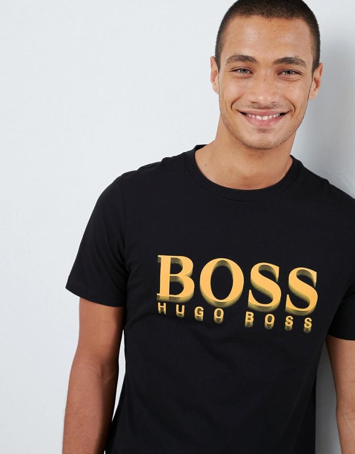 Boss Bold Logo T-shirt In Black - Black