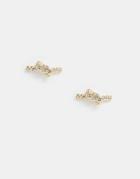 Asos Design Stud Earrings In Rope Knot Design In Gold Tone - Gold