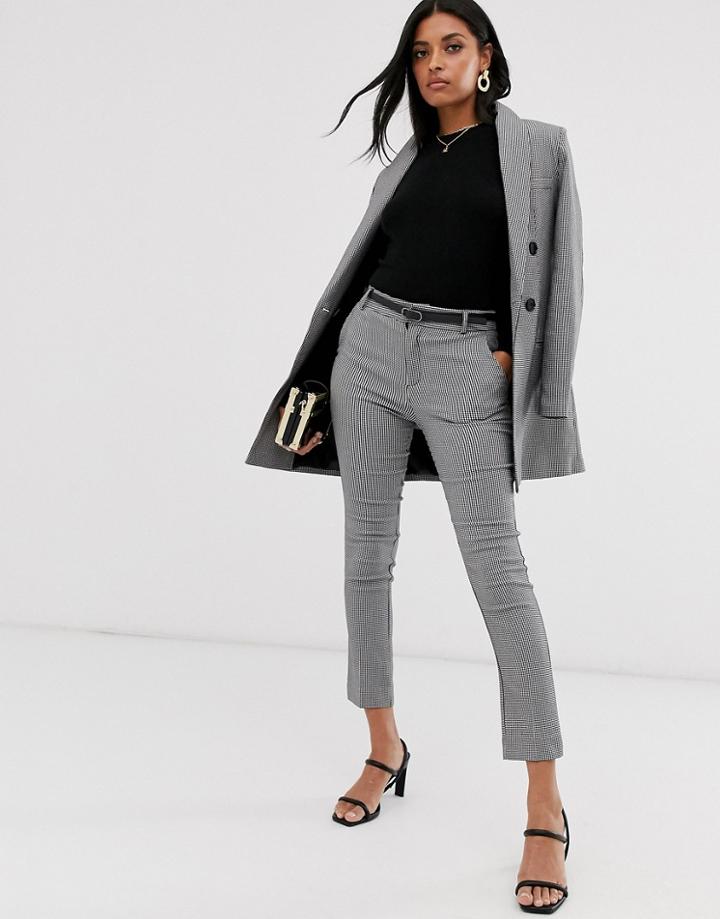 Stradivarius Tailored Pants In Houndstooth