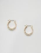 Pieces Braid Hoop Earrings - Gold