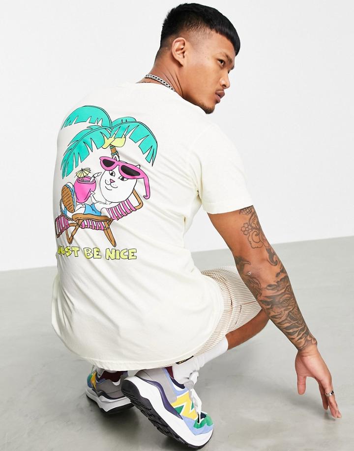 Ripndip Big Chillin T-shirt In Beige-neutral