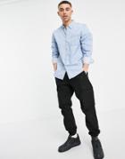 New Look Denim Shirt In Light Blue-blues