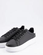 Truffle Collection Minimal Chunky Sneakers In Black