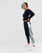 Juicy By Juicy Couture Sweatpants With Side Panel Logo Two-piece - Black