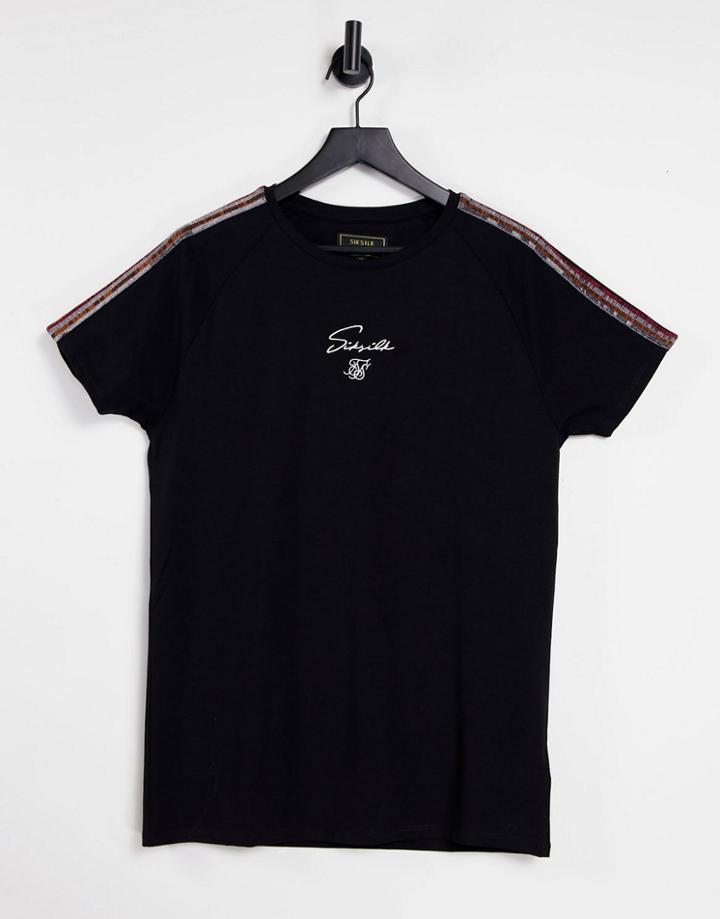 Siksilk Raglan T-shirt In Black