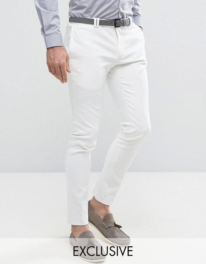 Noak Super Skinny Pants In Cotton With Stretch - White