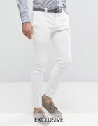 Noak Super Skinny Pants In Cotton With Stretch - White
