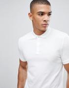 Asos Muscle Fit Jersey Polo In White - White