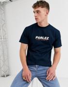 Parlez Harbour Embroidered T-shirt In Navy