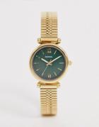Fossil Es4645 Mini Carlie Mesh Bracelet Watch 28mm - Gold