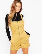 Asos Pinafore Romper - Golden Tan