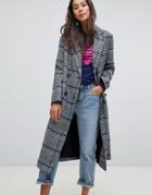 Helene Berman Double Breasted Check Coat - Multi