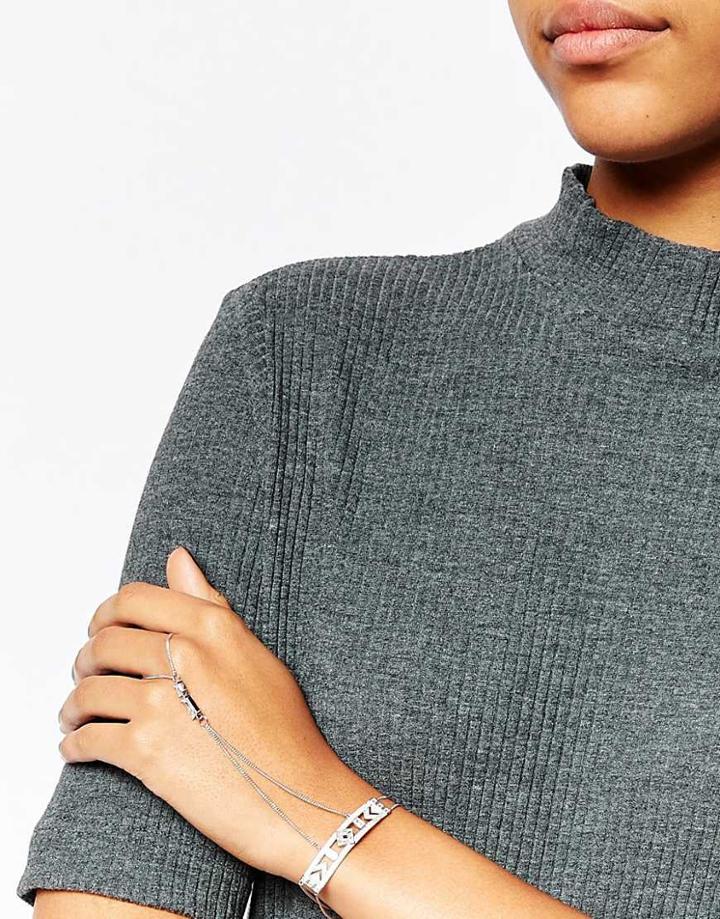 V Jewelry Alize Sparkle Hand Chain - Silver
