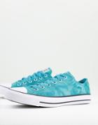 Converse Chuck Taylor All Star Ox Washed Canvas Sneakers In Harbor Teal-green