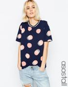 Asos Tall Spot T-shirt - Navy