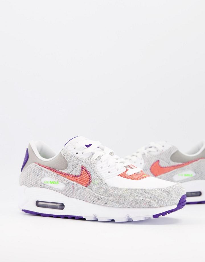 Nike Air Max 90 Nrg Recycled Jersey Sneakers In Gray-grey