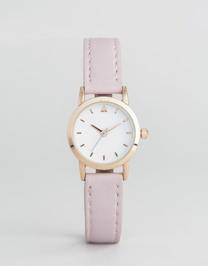 Asos Mini Blush Strap Watch - Purple