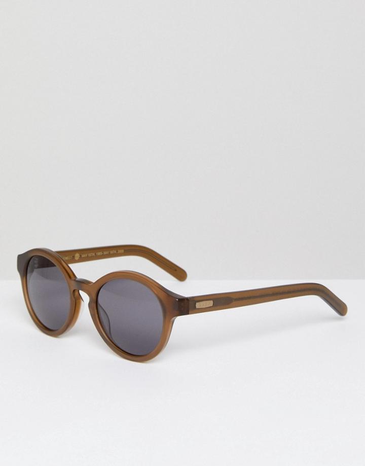 Raen Flowers Round Sunglasses In Kelp - Green