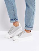 Blink Toecap White Sneakers - Gray