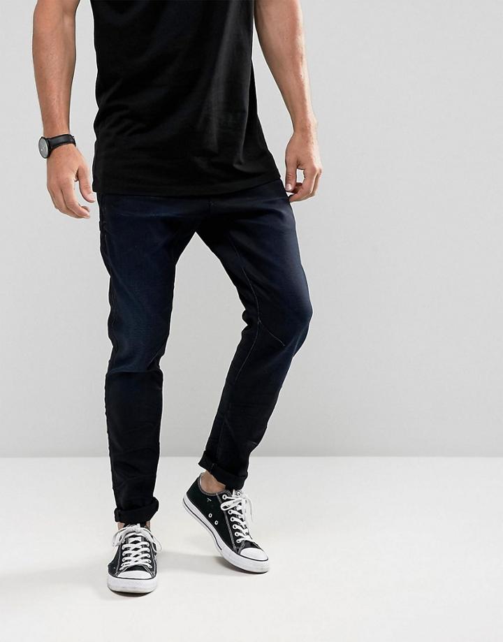 G-star D-staq 3d Super Slim Jeans Dark Aged Wash - Black