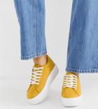 Truffle Collection Wide Fit Flatform Sneakers - Yellow