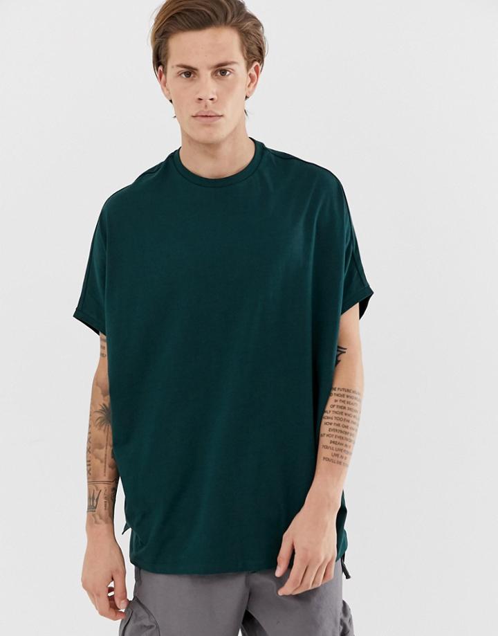 Asos Design Organic Extreme Oversized T-shirt In Green