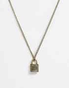 Reclaimed Vintage Inspired Initial 's' Padlock Pendant Exclusive To Asos