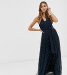 Maya Multiway Strap Maxi Dress With Embellished Skirt In Navy - Navy