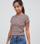 Asos Design Petite Skinny T-shirt In Stripe - Multi