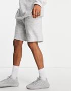 Topman Oversized Knit Shorts In Gray-grey