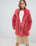 Only Faux Fur Coat - Pink