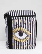 Monki Sunflower Print Cool Bag - Black