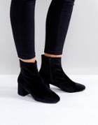 Miss Selfridge Mid Heeled Ankle Boot - Black