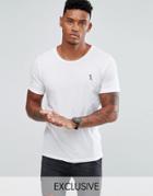 Religion T-shirt With Rolled Sleeves-white