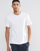 Hugo Boss Silver Logo Regular Fit T-shirt In White - White