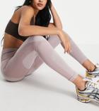 Love & Other Things Tall Gym Seamless Contrast Leggings In Lilac-purple
