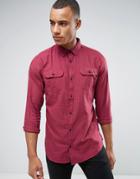 Tommy Hilfiger Denim Overdyed Gingham Checked Shirt - Red