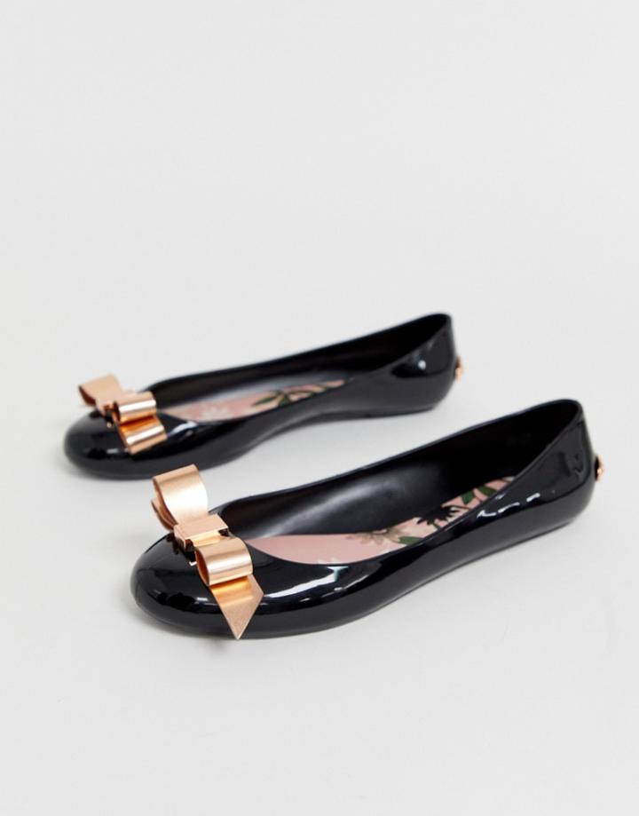 Ted Baker Dahlia Black Ballet Flat Shoes - Black