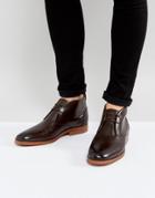 Hudson London Matteo Leather Desert Boots In Brown - Brown