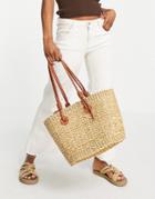 Whistles Lianne Tote Bag In Natural Straw-white